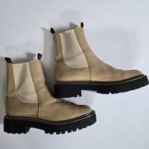 Sam Edelman Laguna Waterproof Lug Sole Chelsea Boot beige neutral Size 8.5